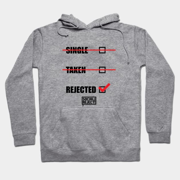 Rejected Ticked (Black) Hoodie by Social Reject!